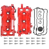2Pcs Aluminum Valve Covers Red with Gasket Cap Fit for Infiniti EX35 FX35 G35 M35 M35h 3.5L V6 63827770