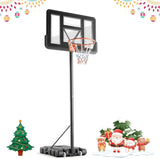 ZUN Basketball Hoop Outdoor Portable Goals Court System 4.2-10Ft Adjustable Height, 44 Inch Shatterproof 06326482