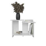 Weman 23.6" W Coffee Table with Open Shelf Living Room, Home Office Storage White B070P254772