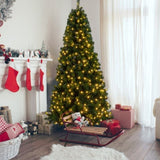 7ft 881 Branch Half Christmas with 230LED Lights PVC Branch Iron Bracket Tender Green Christmas 57417774