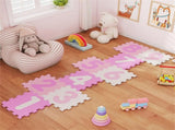 Colorful Kids Hopscotch Foam Mat with 9 Interlocking Tiles & 3 Marker Discs, Non-Slip Play Mat for 30731447