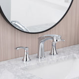 Widespread Pull Out Sprayer Bathroom Faucet, 2-handle Bathroom Sink Faucet W1224P184845