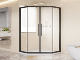 Neo-Angle Sliding Shower Enclosure 36"x72", 1/4" Clear Tempered Glass Diamond Shaped Shower Door, W3048P469292