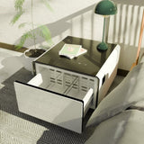 Modern Smart Side Table with Built-in Fridge, Wireless Charging, Temperature Control, Power Socket, W1172P178864