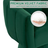 360&deg Swivel Accent Chair, Modern Velvet Fabric Living Room Armchair with Fluffy Cushions, Comfy 41230731