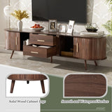 Mid-Century Modern TV Stand for 80" TV, Entertainment Center with Storage for Living Room, Bedroom, N710P257611P