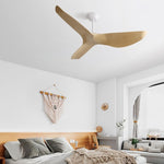 ZUN 52 Inch Indoor Ceiling Fan No Light With 6 Speed Remote Control 3 ABS Blade Reversible DC Motor For W934P200069