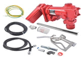 20 GPM High Flow Fuel Transfer Pump 12V DC with Manual Nozzle for Gas Diesel Red 28939433