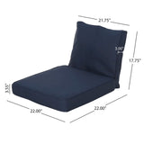 HONOLULU CLUB CHAIR CUSHION SET, BACK CUSHION AND SEAT CUSHION, NAVY, SET OF 2, N775P270231N