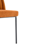 set of 2 dinning chair Brown seat black leg W370P193939