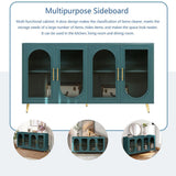 TV Stand 65 Inch TV, Wood TV Stand with Storage Cabinet & Adjustable Shelves, Media TV Console 76580036