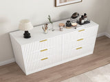Modern 6-Drawer Dresser, Chest of Drawers for Bedroom, Living Room, Hallway, and Entryway - Large W409P307526
