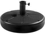 50lbs Water Filled Plastic Umbrella Base Stand, Black 30292267