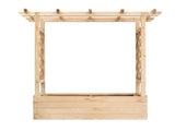 43.5*17.5*44.5 In Fir With Arched Lattice Raised Garden Bed Wooden Planting Frame Natural 76525106