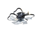 19.7 Inch Light Ceiling with Lights Remote Control with Modern Butterfly Design Styling, Black, W1340103802