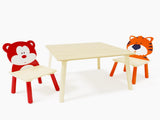 Kids Table and 2 Chairs Set, 3 Pieces Toddler Table and Chair Set, Wooden Activity Play Table Set 61497524