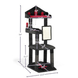 Gothic Cat Tree - 49in Black Cat Tower with Throne Goth Bed, Coffin-shaped Perch, Durable Sisal 99182828