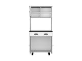 DEPOT E-SHOP Waco 67" H Kitchen Pantry with Two Cabinets, Two Open Shelves, and One B097P167430