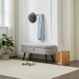 S02 Basics Upholstered Storage Ottoman and Entryway Bench GREY W1805P178791