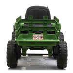 ZUN 12V Kids Ride On Tractor with Trailer, Battery Powered Electric Car w/ Music, USB, Music, LED W2181137374