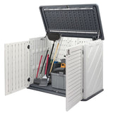 Outdoor Storage Shed, 34 Cu Ft Horizontal Outdoor Storage Cabinet, Lockable Outdoor Storage Box for 04808708