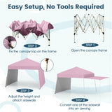 14 X 9.2 FT Pop up Canopy Tent - Pink 06291281