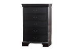 ZUN Elegant Bedroom 1pc Chest Of Drawers Black Color Drawers Tall Chest Plywood Furniture B011P238911