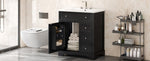 ZUN 30" Bathroom Vanity with Sink Top, Bathroom Vanity Cabinet with Door and Two Drawers, MDF Boards, N725P198484B