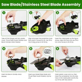 21V Electric Weed Edger Cordless String Trimmer Grass Mower Eater Bush Cutter with 16800RPM 2x 90821869