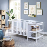 Palmer 3-in-1 Convertible Crib and Changer Combo White B02263651