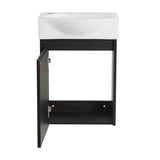 16 "Bathroom Vanity Sink Combo for Space, Modern Bathroom Vanity with Ceramic Sink, W1972P190340