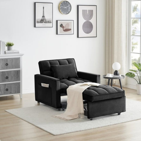 ZUN Sofa bed chair 3 in 1 convertible, recliner, single recliner, suitable for small Spaces with W2564P168259