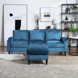 UNITED WE WIN Sofa for three, solid wood frame, Chenille fabric, side pocket, with two cup holders, W1568142739