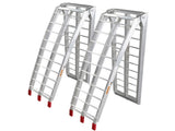 7.5ft 2pcs Heavy Duty Three-section Aluminum Arched ATV UTV Ramps Silver 15080848