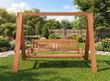 2-Person Hardwood Porch Swing with Stand, 800 LBS Capacity Outdoor Patio Swing Chair for Garden 06874000