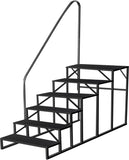 RV Stairs 6 Step Ladder, RV Steps Anti-Slip, Hot Tub Steps with Handrail, 660 lbs RV Ladder for 5th 97093499