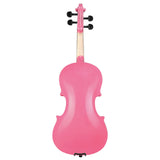 New 1/8 Acoustic Violin Case Bow Rosin Pink 81438480