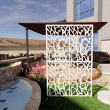 Metal Privacys W3.8Ft X H6Ft Outdoor and Indoor Divider with Free Standing Decorative Privacy W1586P282269