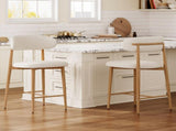Counter Height Bar Stools Set of 2, Upholstered Counter Stools Modern Barstools with Metal Legs for 92612452