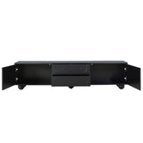 ZUN ON-TREND Cream Style TV Stand with Arched Doors & 2 Drawers for TVs up to 75", Minimalist Media N721P205779B