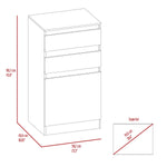 ZUN Cassel 2-Drawer Dresser White B06280083