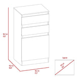 ZUN Cassel 2-Drawer Dresser White B06280083