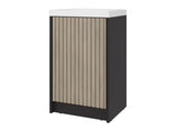Cary Floor Bathroom 32" H, One Door and Two Interior Shelve, Black Wengue B097P474283