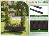 5.5 FT Raised Garden Bed with Trellis Self-Watering Planter Boxes with Lockable Wheels, 2 10437725