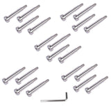 T316 20Pcs Stainless Steel Screw Fastener Kit with Wrench for 3/16" Wire Rope Cables 22636725