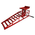 ZUN 1 x 2T Auto Car truck Service Ramp Lift Heavy Duty Hydraulics Repair Frame Red 21983827