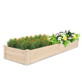 ZUN 234*61*25.5cm Wooden Planting Frame Double Grid Ground Type 72589814