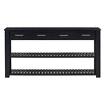 ZUN U_Style Stylish Entryway Console Table with 4 Drawers and 2 Shelves, Suitable for Entryways, Living WF319384AAB