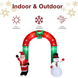 8ft with Santa Snowman 7 Lights Inflatable Festive Arch Decoration 53103707