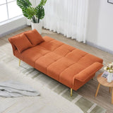 70-inch teddy fleece sofabed, convertible futon sofabed with adjustable arms and backrest, modern W2290P257421